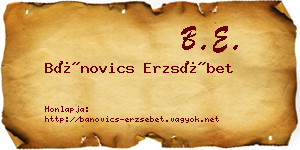 Bánovics Erzsébet névjegykártya